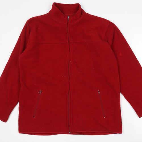 EWM Women's Red Fleece Jacket Size M 14/16