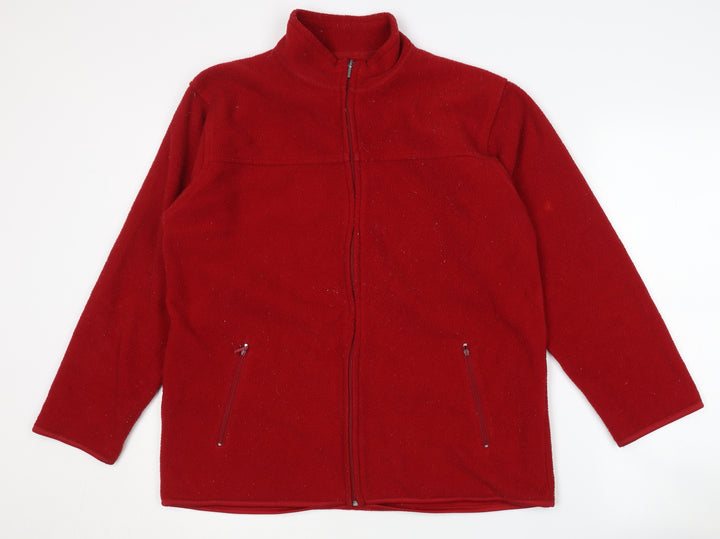 EWM Women's Red Fleece Jacket Size M 14/16