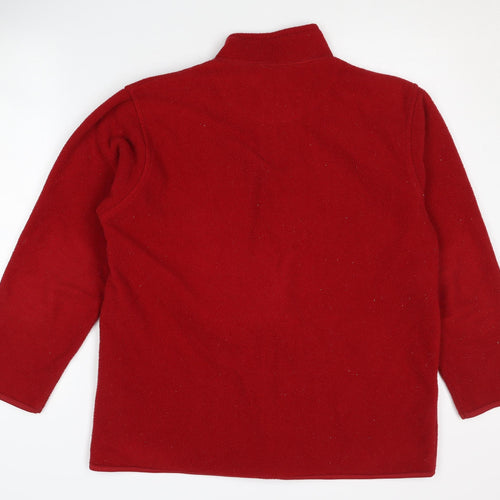 EWM Women's Red Fleece Jacket Size M 14/16