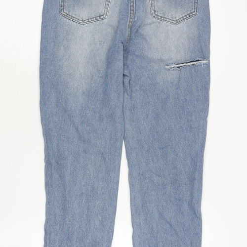 PrettyLittleThing Women's Blue Petite Distressed Jeans