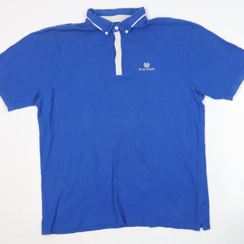 Palm Grove Men's Blue XL Polo Shirt, Casual Golf Wear