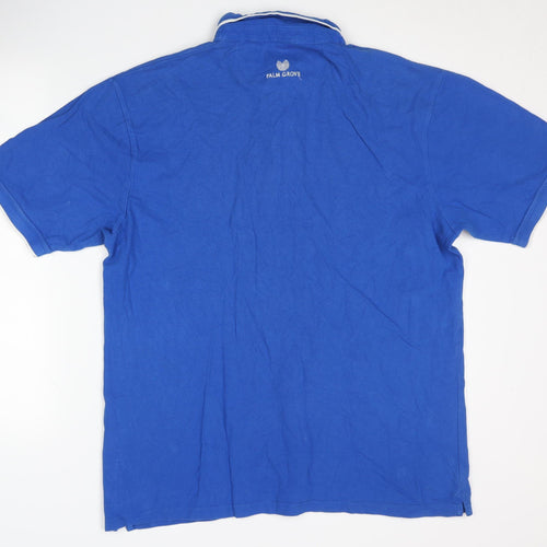 Palm Grove Men's Blue XL Polo Shirt, Casual Golf Wear