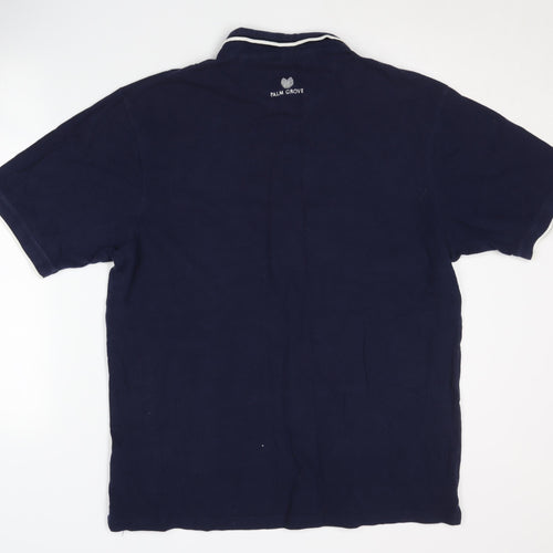 Palm Grove Men's Blue XL Polo Shirt for Golf