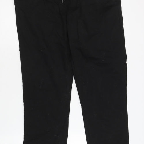 ASOS Design Men's Black Elastic Waist Trousers