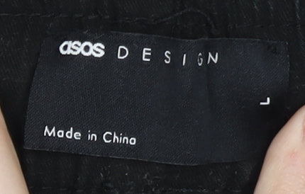 ASOS Design Men's Black Elastic Waist Trousers