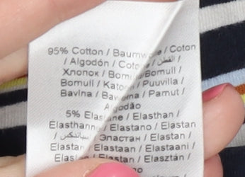 Casual Friday Men's Multicoloured Striped L T-Shirt