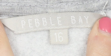 Pebble Bay Women's Grey Full Zip Hoodie Size 16
