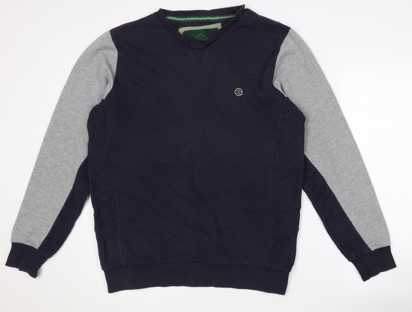 Nicholas Deakins Men's Blue Grey XL Pullover Sweatshirt