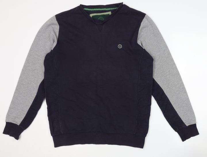Nicholas Deakins Men's Blue Grey XL Pullover Sweatshirt