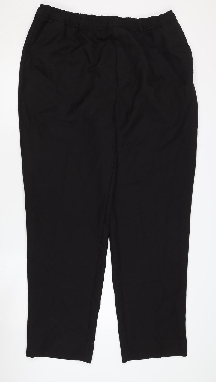 Chums Mens Black Straight Trousers - Size 40