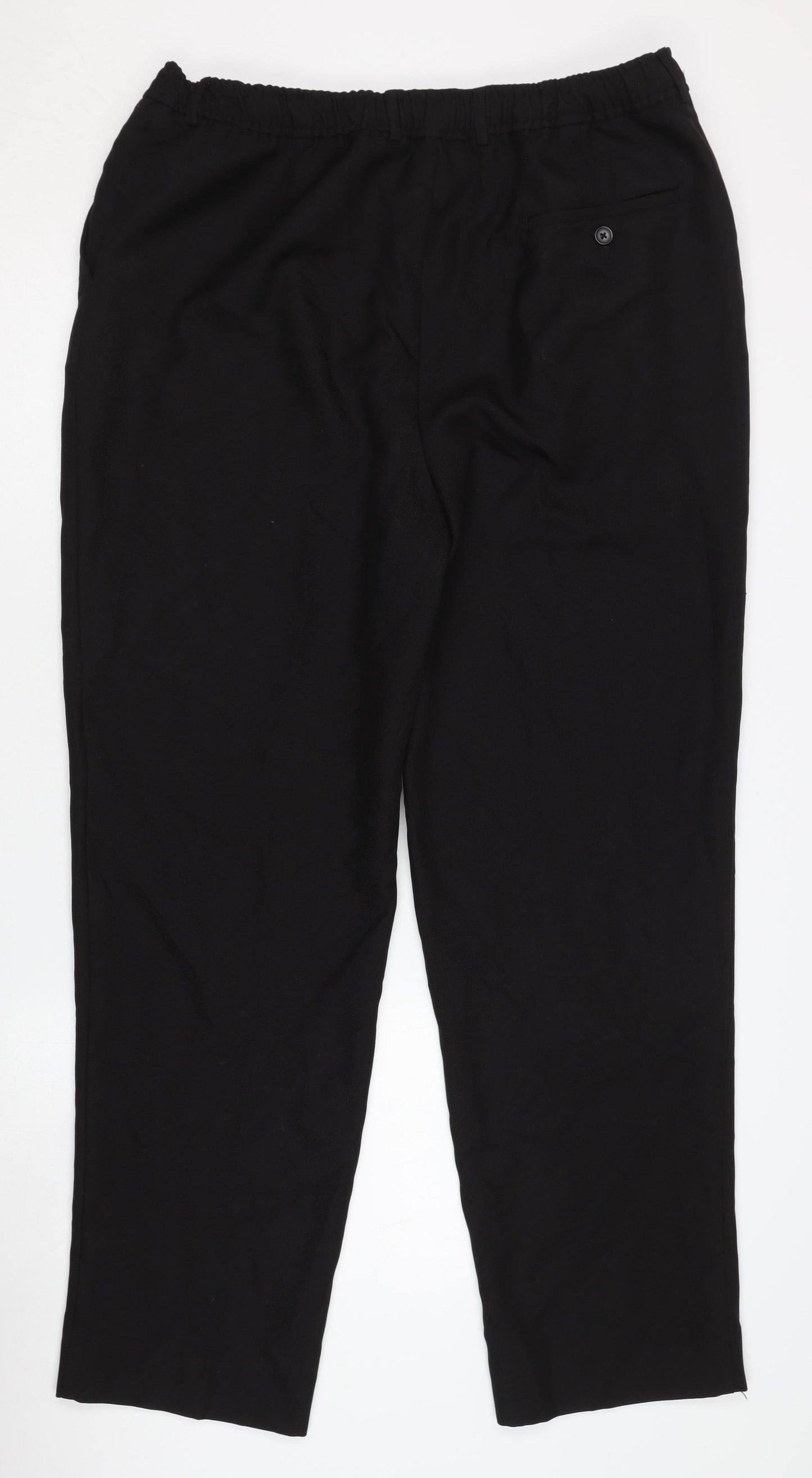 Chums Mens Black Straight Trousers - Size 40