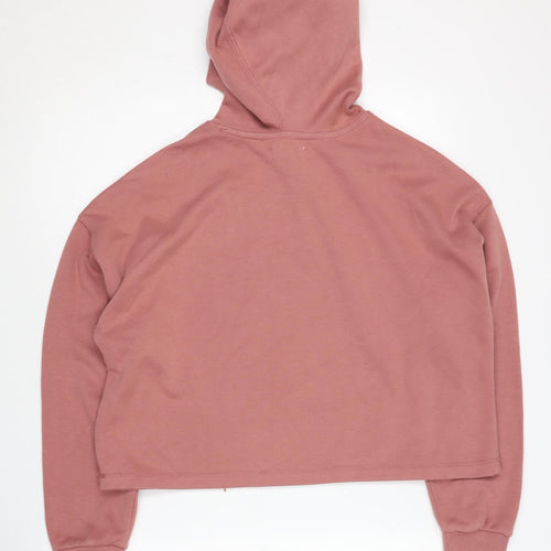 Stradivarius Women's Pink Pullover Hoodie Size S