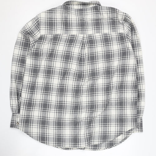 In The Style Women's Grey Check Button-Up Shirt