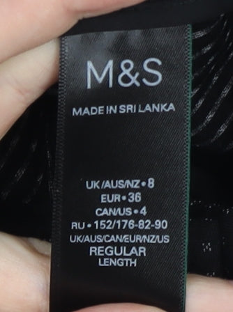 Marks and Spencer Women's Black Trousers Size 8