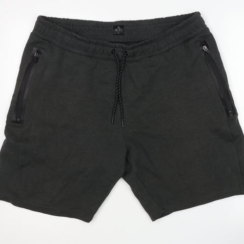 Next Men's Black XL Sweat Shorts, Drawstring, Pockets
