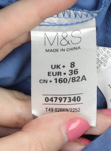 Marks and Spencer Women's Blue Jacket Size 8
