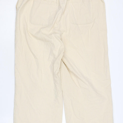 Marks and Spencer Beige Women's Wide-Leg Trousers Size 14