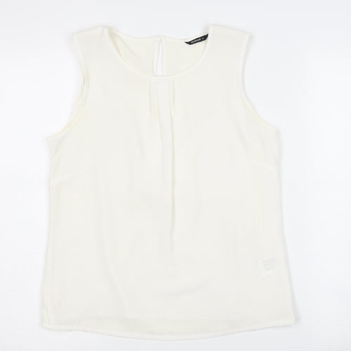 Roman Women's Sleeveless White Tank Top Size 10