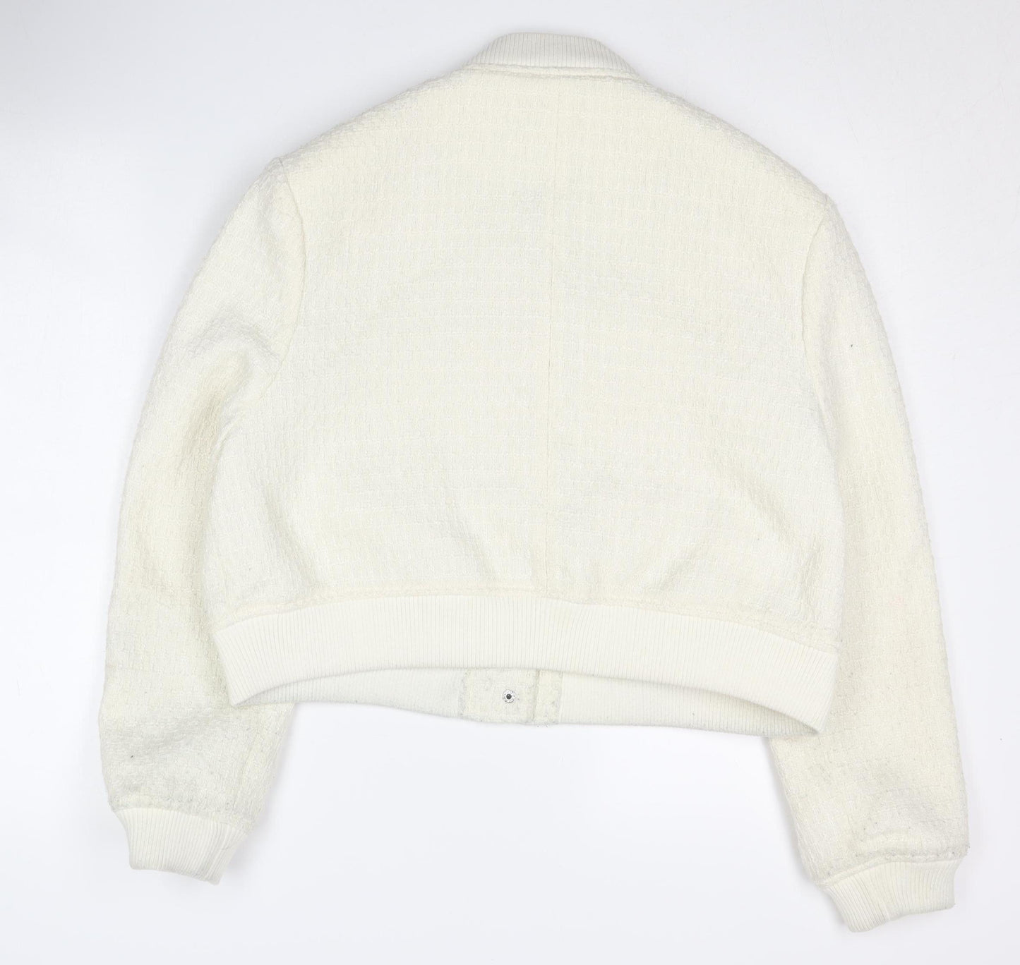 River Island Women’s Ivory Bomber Jacket Size 12