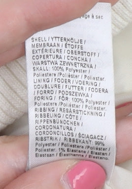 River Island Women’s Ivory Bomber Jacket Size 12