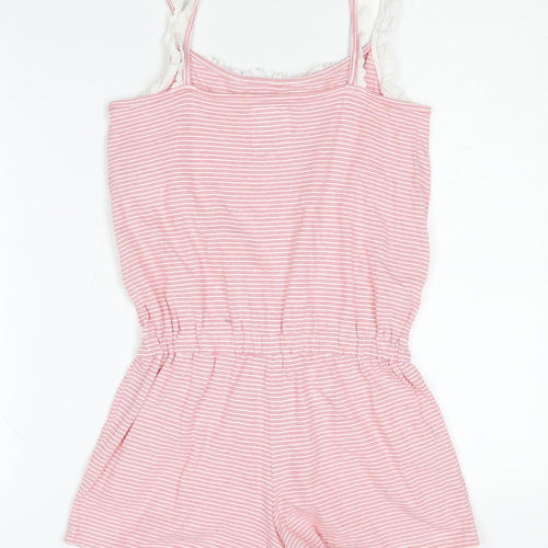 Mantaray Girls Pink Striped Playsuit 13-14 Years
