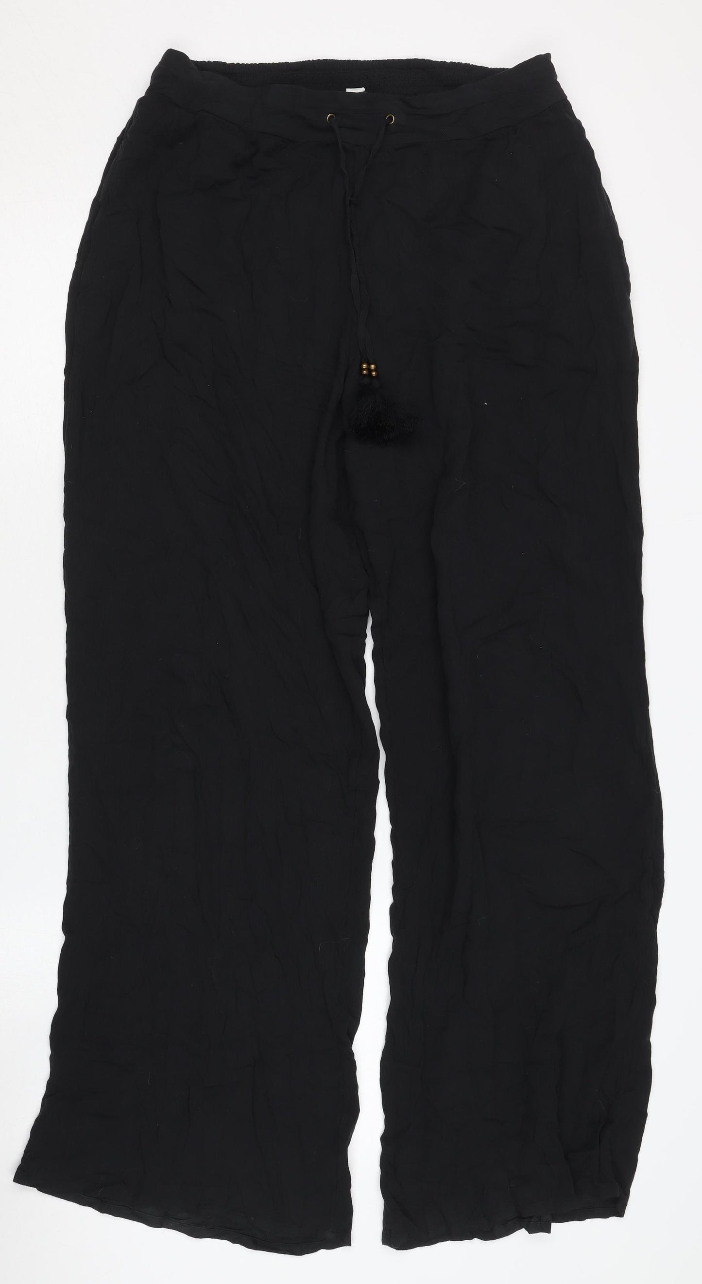 Marks and Spencer Black Women's Wide-Leg Trousers