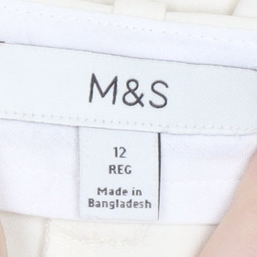 Marks and Spencer Womens Ivory Trousers Size 12