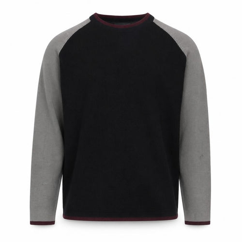 H.K.A Men's Black Knit Jumper, M, Crew Neck, Casual