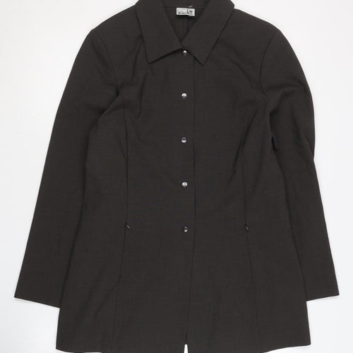 Karelia Women's Black Blazer Size 14 Long Sleeve