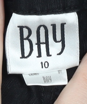 Bay Women's Black Capri Trousers Size 10 Cotton Casual