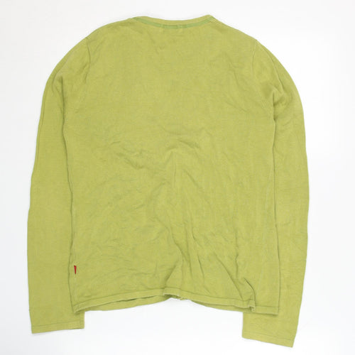 Jackpot Women's Green V-Neck Cardigan Size 2