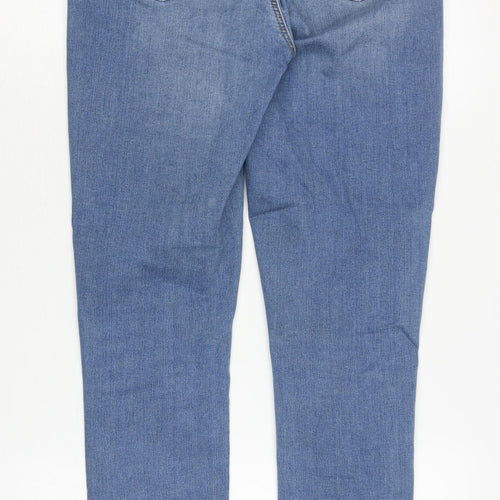 Topshop Women's Blue Skinny Distressed Jeans Size 30