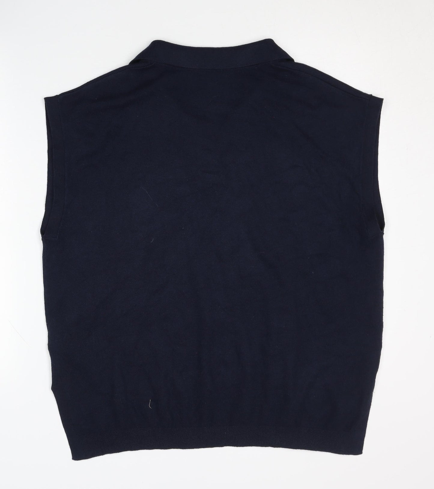Marks and Spencer Women's Blue Sleeveless Vest - Large