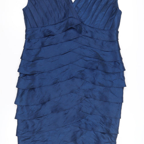 Adrianna Papell Blue Bodycon Dress, Size 14, Party/Cocktail