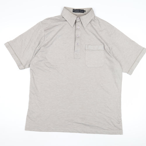 Farah Men's Beige Polo M Short Sleeve Casual Shirt