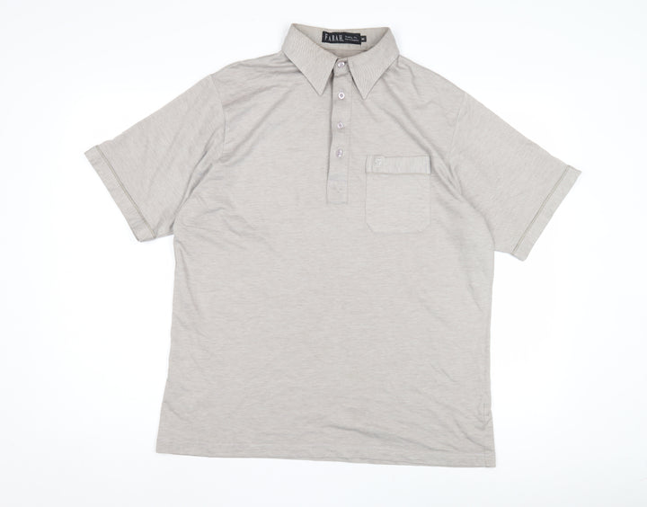 Farah Men's Beige Polo M Short Sleeve Casual Shirt