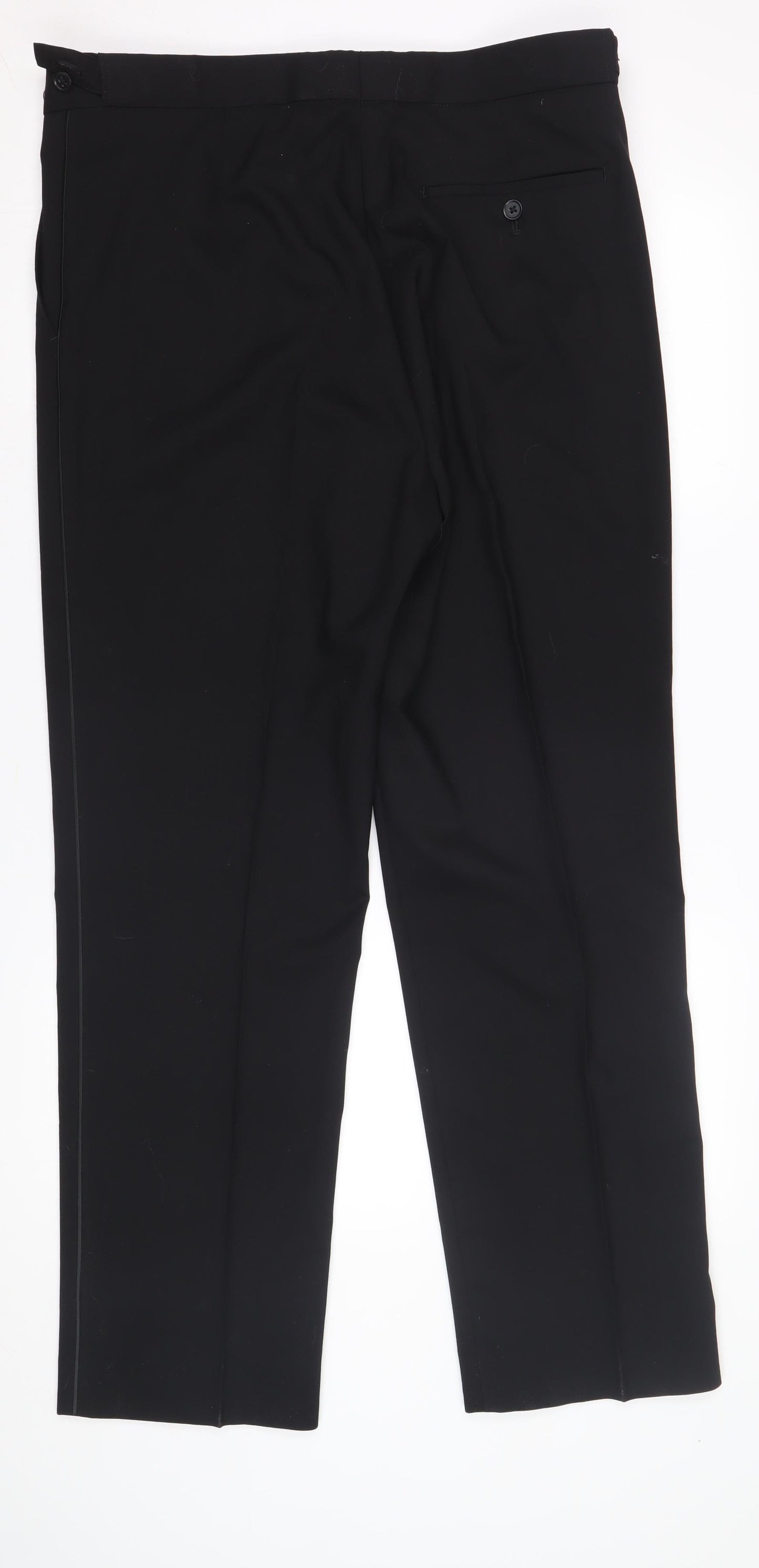 Moss Bros Men's Black Suit Trousers 36 Regular Fit