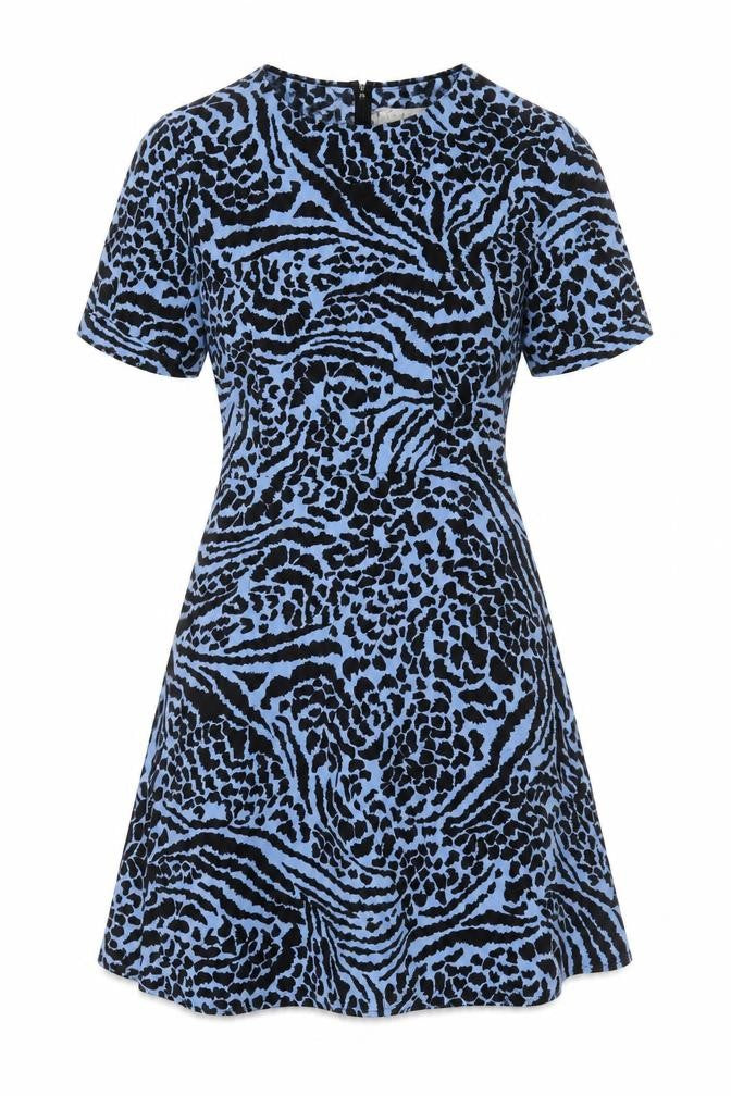 Miss Selfridge Women's Blue Animal Print Dress Size 6