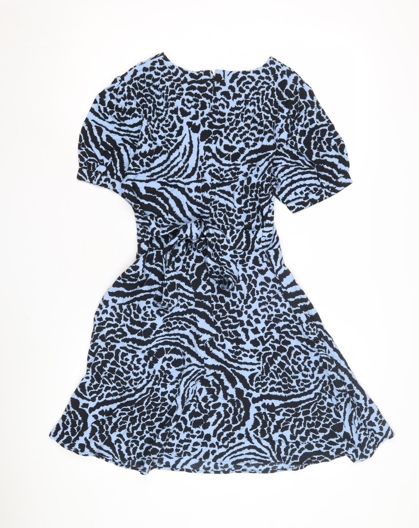 Miss Selfridge Women's Blue Animal Print Dress Size 6
