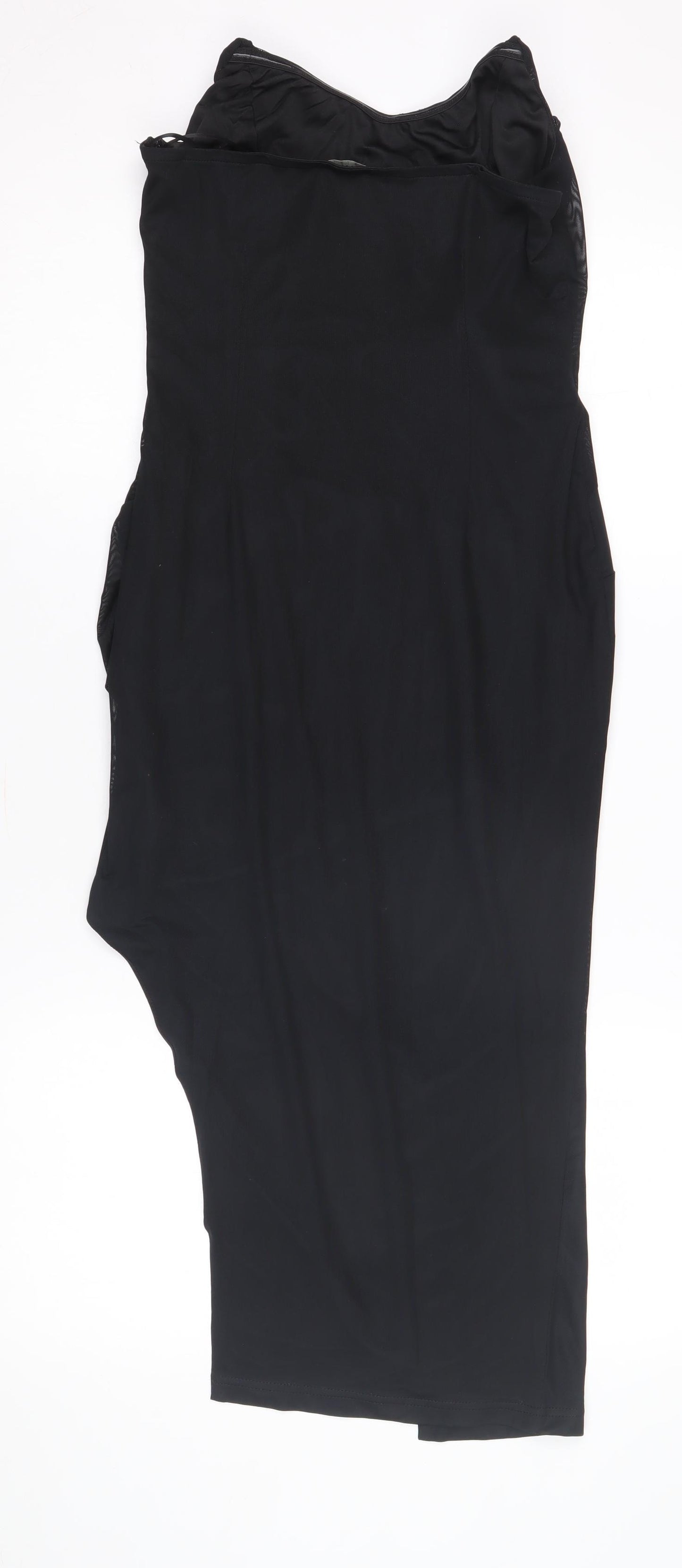 Women's Black Bodycon Midi Dress Size 12