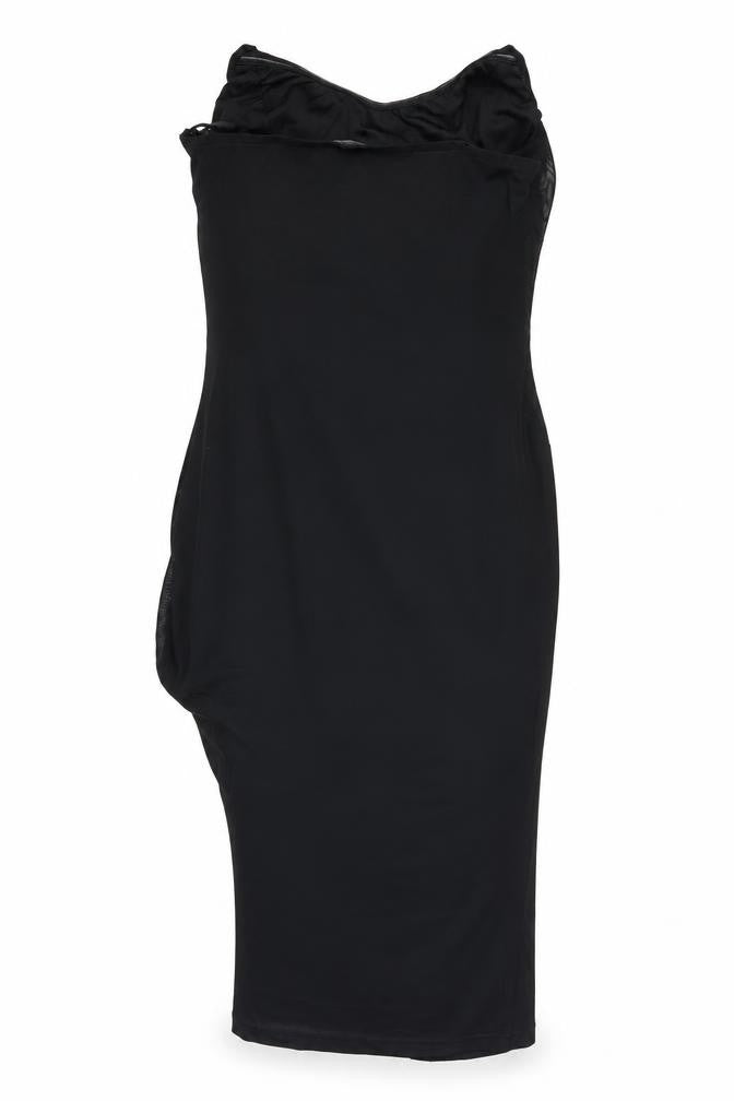 Front view of Women's Black Bodycon Midi Dress, size 12