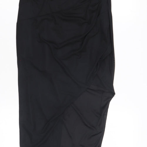 Women's Black Bodycon Midi Dress Size 12