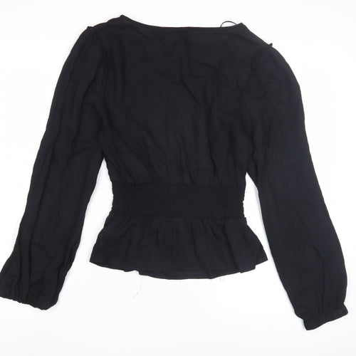 Divided Women's Black Long Sleeve Top - Size 8
