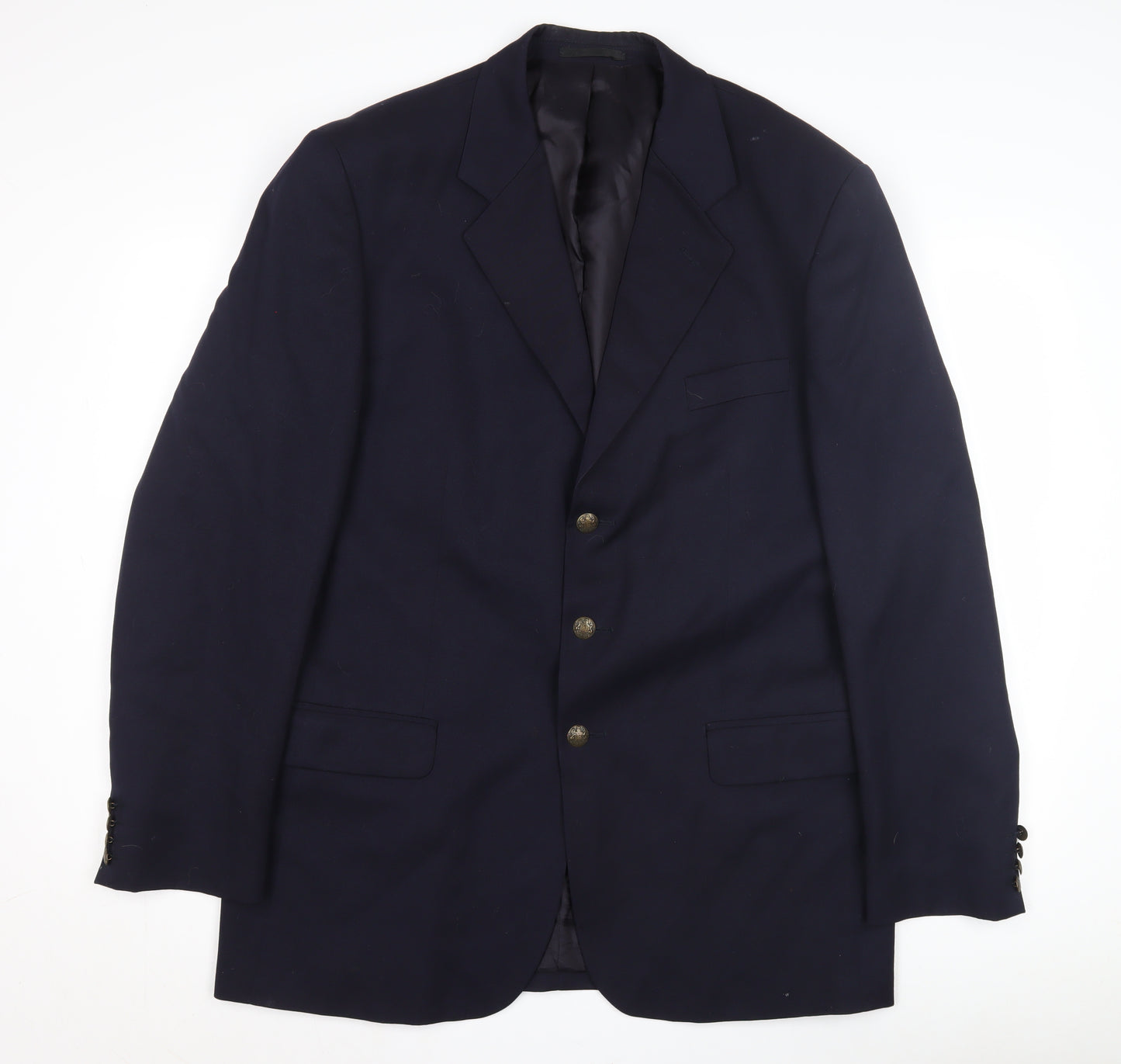 Principles Men's Blue Wool Blazer 42L Long Jacket