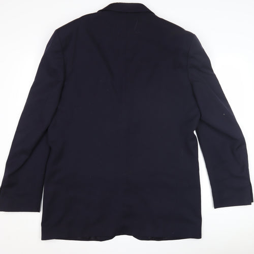 Principles Men's Blue Wool Blazer 42L Long Jacket