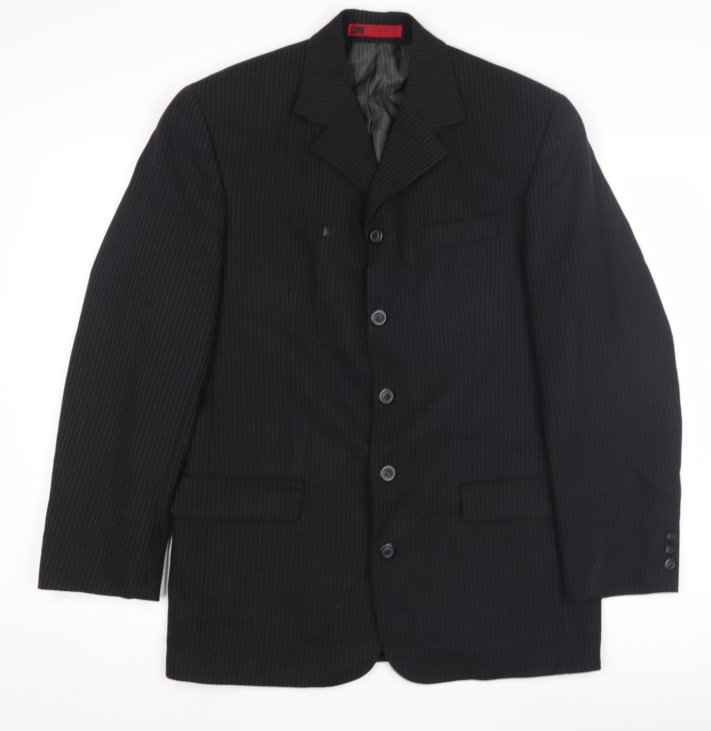 R.I Clothing Co Men's Black Striped Blazer Size 38