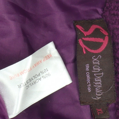 Sarah Dunway Women's Purple XL Cardigan Sequin