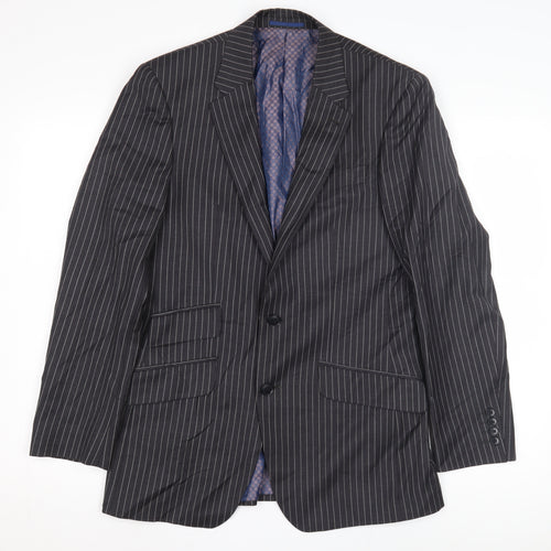 Next Men's Black Striped Blazer 36S Classic