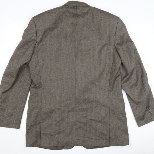 Savoy Tailors Guild Men's Brown Tweed Blazer 42L