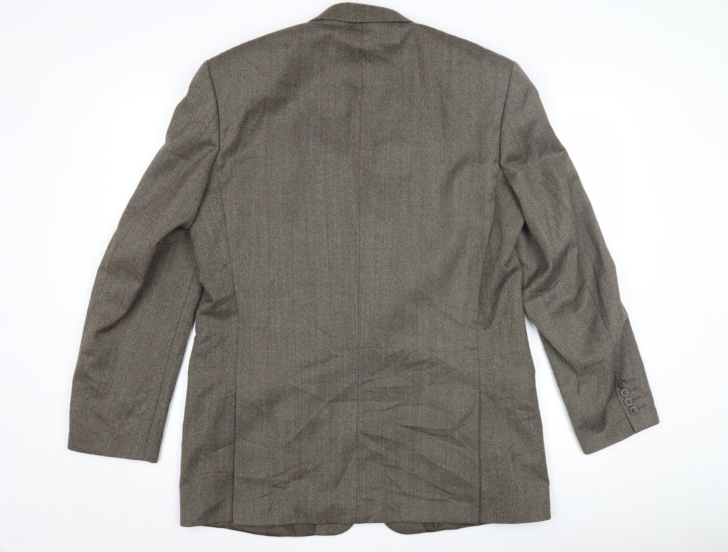 Savoy Tailors Guild Men's Brown Tweed Blazer 42L